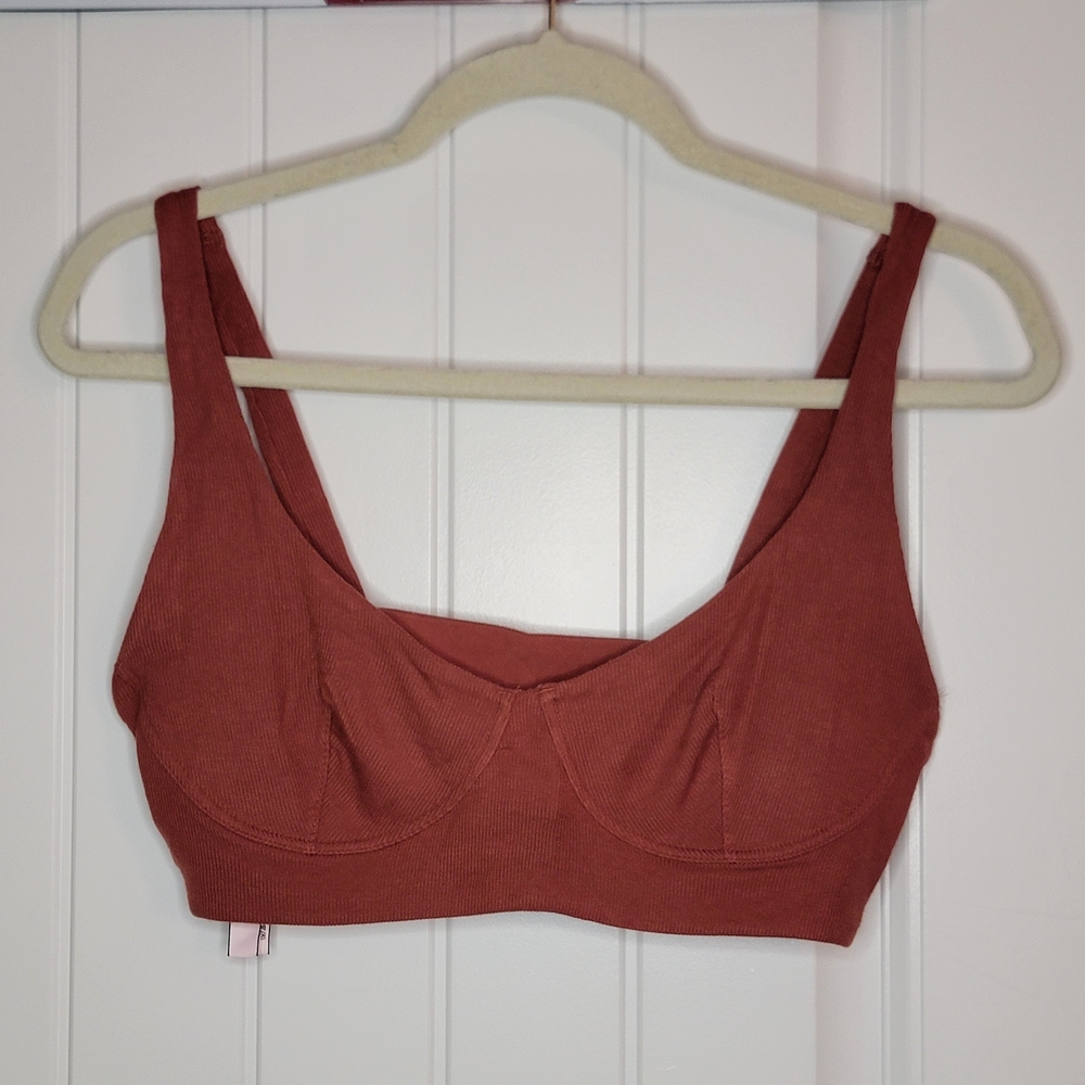 Victoria's Secret Unlined Bralette Bra Intimates, Rust Color, Women's XL